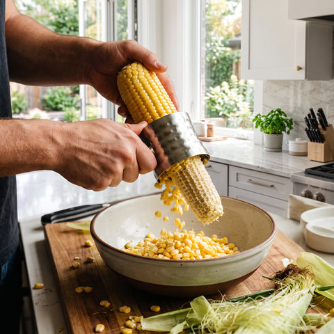 Corn Stripper and Peeler Ring – Stainless Steel Cob Tool, 1-Pack or 2-Pack