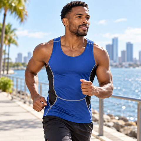 Men's Quick-Dry Sleeveless Workout Shirt – Lightweight Walking and Exercise Top