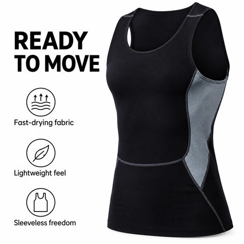 Men's Quick-Dry Sleeveless Workout Shirt – Lightweight Walking and Exercise Top