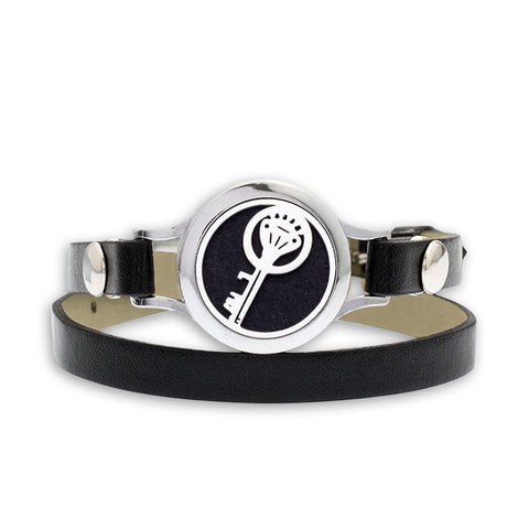 Essential Oil Diffuser Bracelet with 2 Essential Oils – Stainless Steel Locket Aromatherapy Bracelet with 10 Reusable Felt Pads (Hope, Keys, Shell)