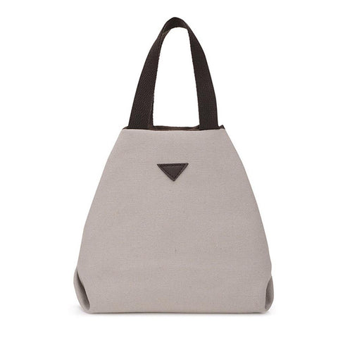 Women's Retro-Style Canvas Handbag Lightweight Everyday Tote with Multiple Interior Pockets and Magnetic Snap Closure