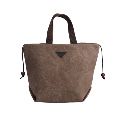 Women's Retro-Style Canvas Handbag Lightweight Everyday Tote with Multiple Interior Pockets and Magnetic Snap Closure