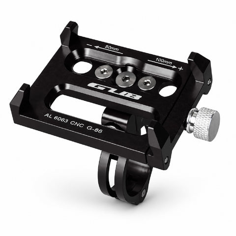 Metal Bike Phone Mount – Handlebar Smartphone Holder, Black or Red