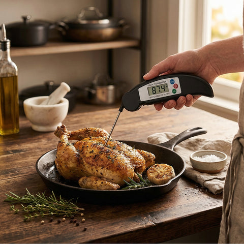 2-Pack: ProThermo Instant-Read Digital Meat Thermometer – Stainless Steel Foldaway Probe, Fast & Accurate for Cooking, BBQ & Kitchen Use