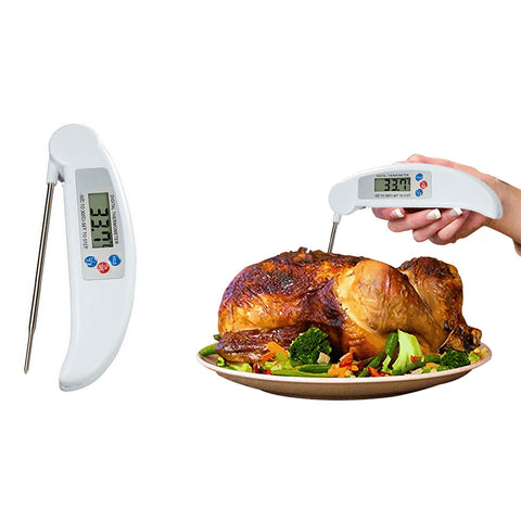 2-Pack: ProThermo Instant-Read Digital Meat Thermometer – Stainless Steel Foldaway Probe, Fast & Accurate for Cooking, BBQ & Kitchen Use