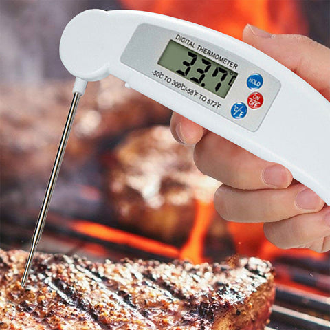 2-Pack: ProThermo Instant-Read Digital Meat Thermometer – Stainless Steel Foldaway Probe, Fast & Accurate for Cooking, BBQ & Kitchen Use