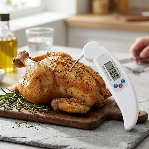 2-Pack: ProThermo Instant-Read Digital Meat Thermometer – Stainless Steel Foldaway Probe, Fast & Accurate for Cooking, BBQ & Kitchen Use