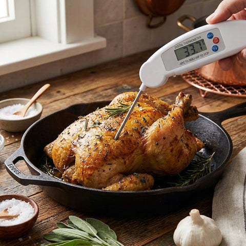 2-Pack: ProThermo Instant-Read Digital Meat Thermometer – Stainless Steel Foldaway Probe, Fast & Accurate for Cooking, BBQ & Kitchen Use