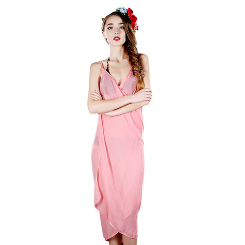 Women's Swimsuit Cover-Up Wrap Dress – Lightweight Beach and Pool Layer