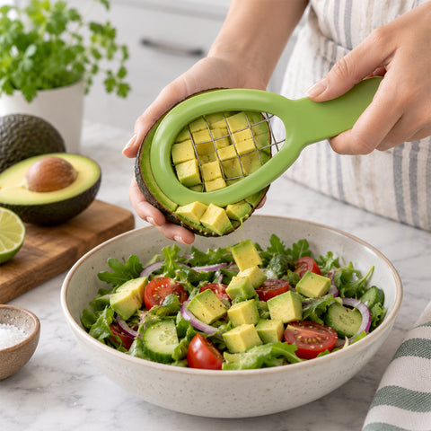 Avocado Slicer and Cuber – Stainless Steel Prep Tool, 1-Pack or 2-Pack