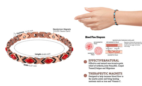 Magnetic Energy Therapy Pain Relief Copper Bracelet For Men And Women