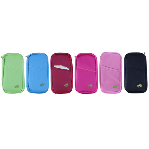 Lightweight Travel Wallet Passport Holder Water-Resistant Document Organizer with 14 Interior Compartments