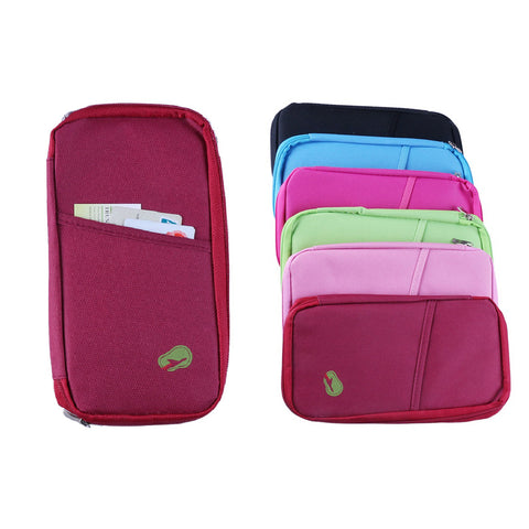 Lightweight Travel Wallet Passport Holder Water-Resistant Document Organizer with 14 Interior Compartments