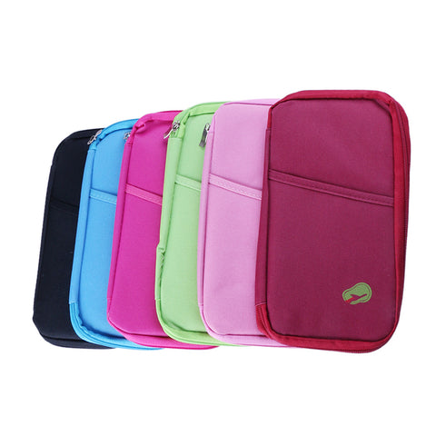 Lightweight Travel Wallet Passport Holder Water-Resistant Document Organizer with 14 Interior Compartments
