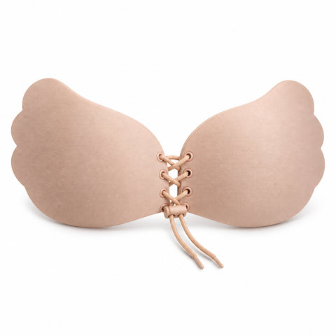 Strapless Adhesive Push-Up Bra – Reusable Front-Fastening Cups, A to D