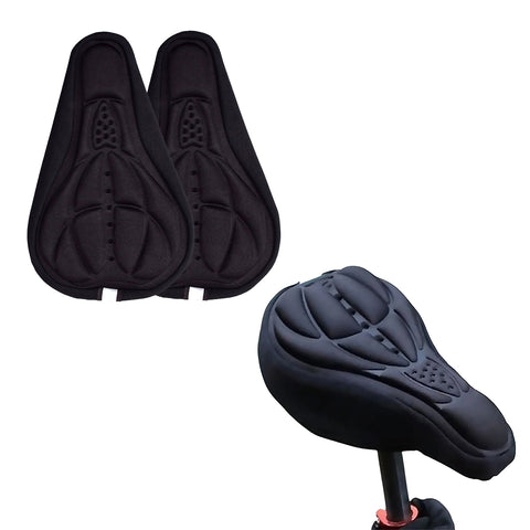Gel Bike Seat Cushion Cover – Adjustable Bicycle Saddle Pad, 1-Pack or 2-Pack