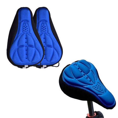 Gel Bike Seat Cushion Cover – Adjustable Bicycle Saddle Pad, 1-Pack or 2-Pack