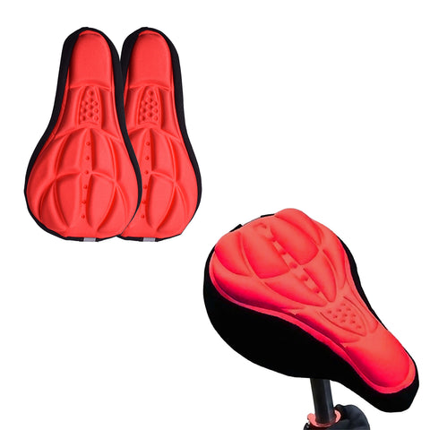 Gel Bike Seat Cushion Cover – Adjustable Bicycle Saddle Pad, 1-Pack or 2-Pack