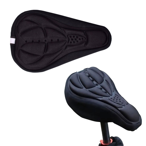 Gel Bike Seat Cushion Cover – Adjustable Bicycle Saddle Pad, 1-Pack or 2-Pack