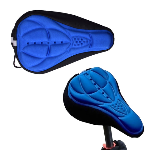 Gel Bike Seat Cushion Cover – Adjustable Bicycle Saddle Pad, 1-Pack or 2-Pack
