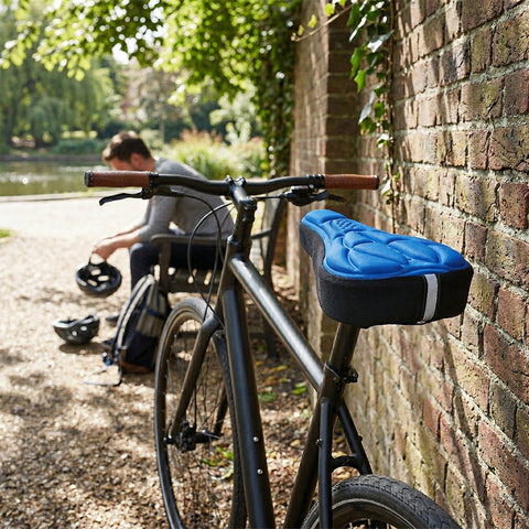 Gel Bike Seat Cushion Cover – Adjustable Bicycle Saddle Pad, 1-Pack or 2-Pack