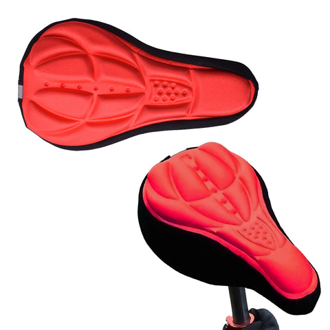 Gel Bike Seat Cushion Cover – Adjustable Bicycle Saddle Pad, 1-Pack or 2-Pack