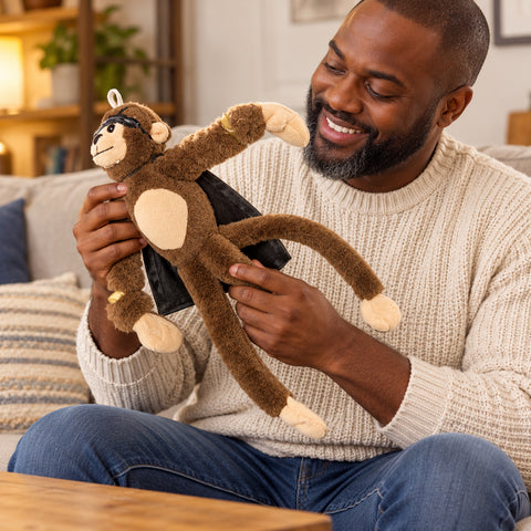 Flying Monkey Slingshot Toy with Cape – Plush Novelty Gift, 1-Pack or 2-Pack