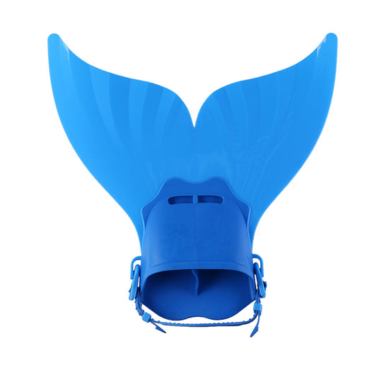 Kids' Adjustable Mermaid Swim Fin – Blue Monofin with Quick-Release Straps