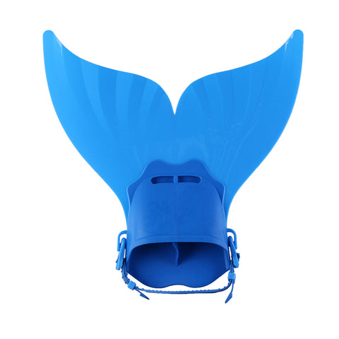 Kids' Adjustable Mermaid Swim Fin – Blue Monofin with Quick-Release Straps