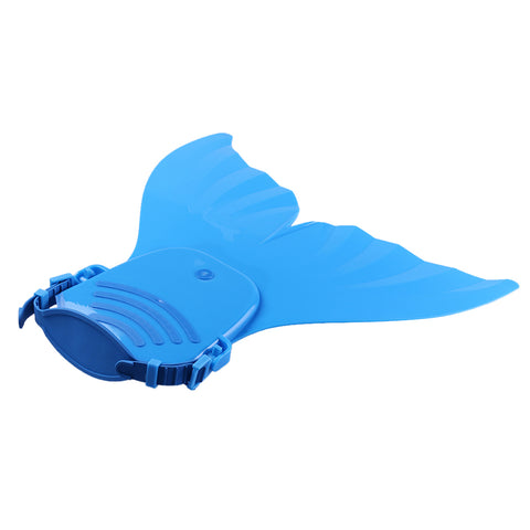 Kids' Adjustable Mermaid Swim Fin – Blue Monofin with Quick-Release Straps