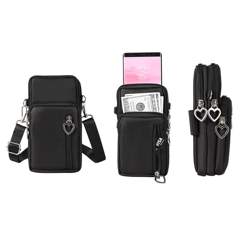 Mini Crossbody Cell Phone Wallet Bag Women's PU Leather Shoulder Purse with Adjustable Strap