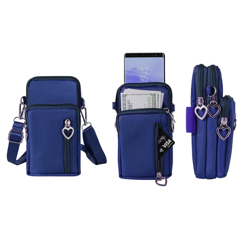 Mini Crossbody Cell Phone Wallet Bag Women's PU Leather Shoulder Purse with Adjustable Strap