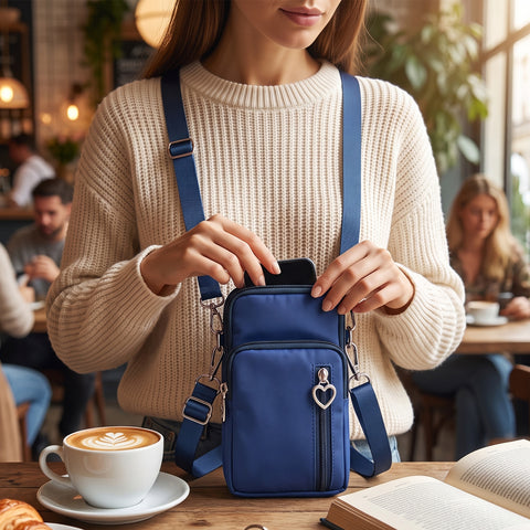 Mini Crossbody Cell Phone Wallet Bag Women's PU Leather Shoulder Purse with Adjustable Strap