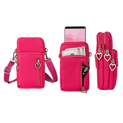Mini Crossbody Cell Phone Wallet Bag Women's PU Leather Shoulder Purse with Adjustable Strap