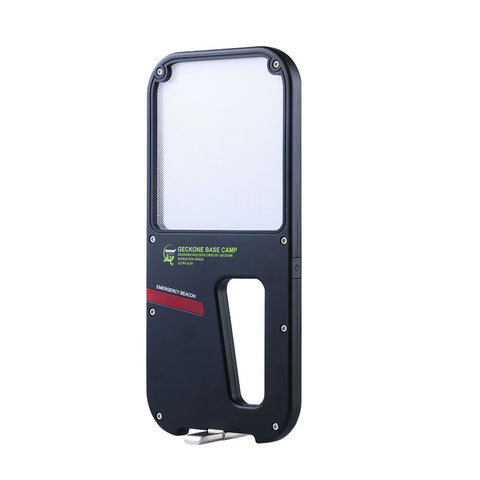 Portable Camping Light with Red Emergency Beacon – Folding Stand and Handle