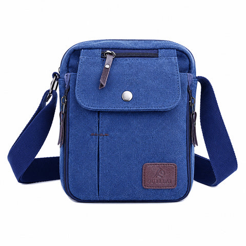 Multifunctional Canvas Sport Crossbody Shoulder Bag Adjustable Canvas Travel Sling Bag with Multiple Storage Pockets
