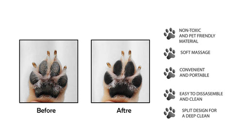Portable Silicone Pet Dog Cat Paw Feet Cleaning  Brush Bottle - Small and Medium Size