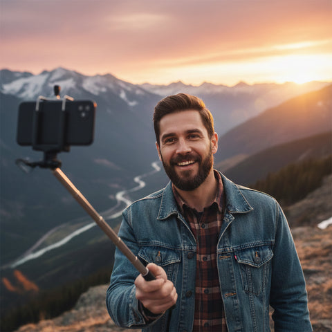 Wired Selfie Stick Monopod – Plug & Play Phone Holder with No Battery or Bluetooth Required