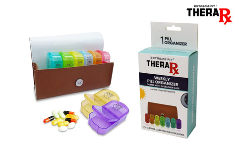 Weekly Pill Organizer 2 Times a Day,AM PM Large Daily Pill Box Medicine Organizer with PU Leather Case for Travel ,7 Day Pill Container for Vitamin Fish Oils Supplements