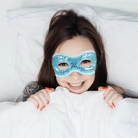 2-Pack: Reusable Hot & Cold Gel Eye Mask – Cooling & Warming Therapy for Headache Relief, Puffy Eyes, Dry Eyes & Relaxation