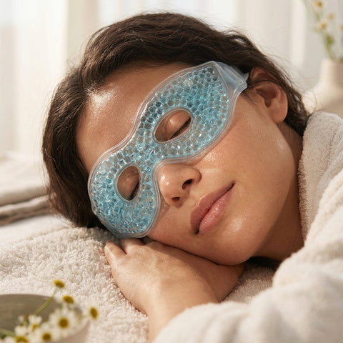 2-Pack: Reusable Hot & Cold Gel Eye Mask – Cooling & Warming Therapy for Headache Relief, Puffy Eyes, Dry Eyes & Relaxation