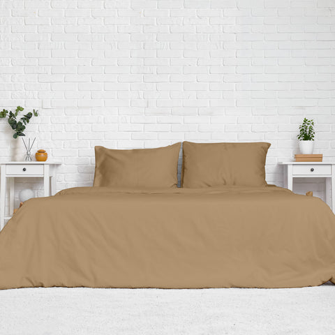 3-Piece: Super Soft Solid Color Duvet Cover with Pillowcases - Queen Size