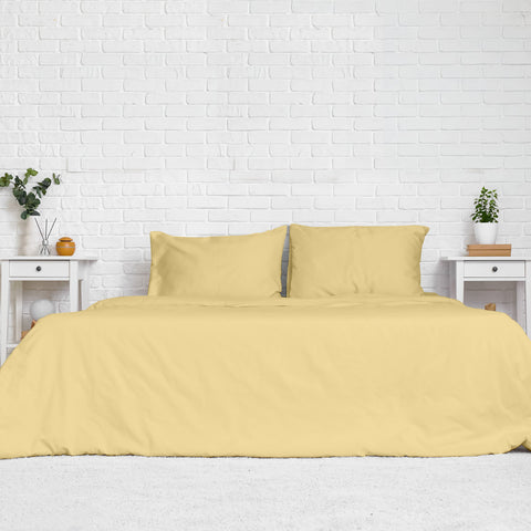 3-Piece: Super Soft Solid Color Duvet Cover with Pillowcases - Queen Size
