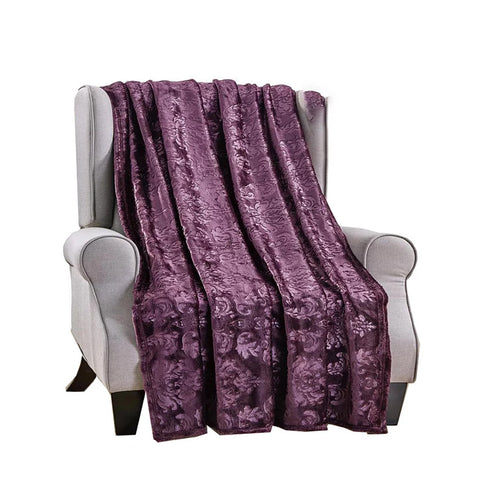 Ultra Soft Microplush Versailles Throw Blanket – Lightweight 50" x 60" All-Season Blanket for Couch, Bed, or Travel – Warm, Durable, and Machine Washable