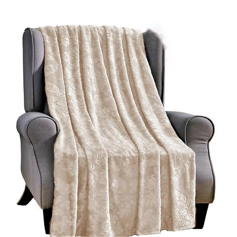 Ultra Soft Microplush Versailles Throw Blanket – Lightweight 50" x 60" All-Season Blanket for Couch, Bed, or Travel – Warm, Durable, and Machine Washable