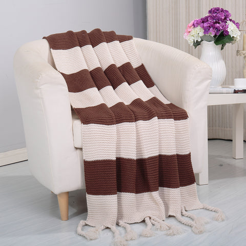 Vintage Plaid Fluffy Throw Blanket – 50 x 67 Inches | Soft Cashmere-Like Acrylic Throw with Fringe | Cozy All-Season Blanket for Couch, Bed, Travel & Outdoor Use