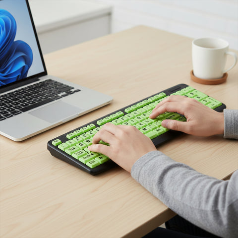 Large Print Computer Keyboard Wired USB Keyboard