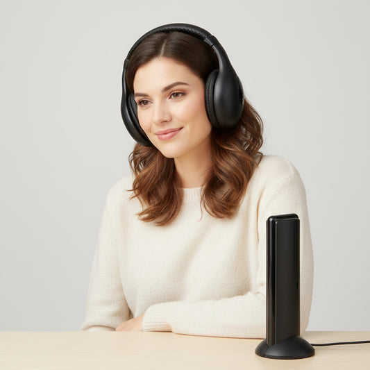 5-in-1 Wireless Headphones with Microphone – Over-Ear Adjustable Headset with FM Radio, Wired & Wireless Modes