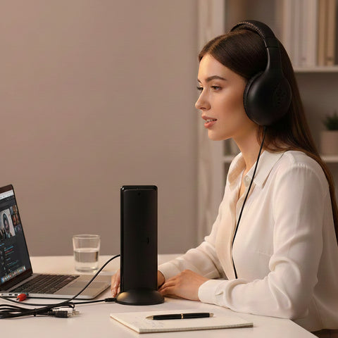 5-in-1 Wireless Headphones with Microphone – Over-Ear Adjustable Headset with FM Radio, Wired & Wireless Modes