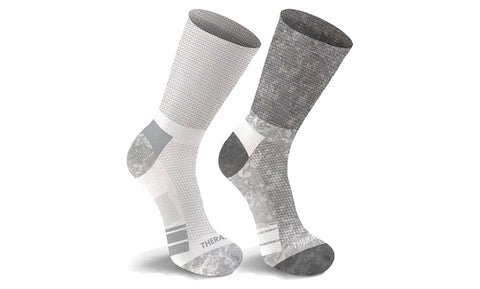 2-Paris: Non-Binding Loose Fit Cotton Diabetic Crew Socks With Extra Wide Top For Men and Women